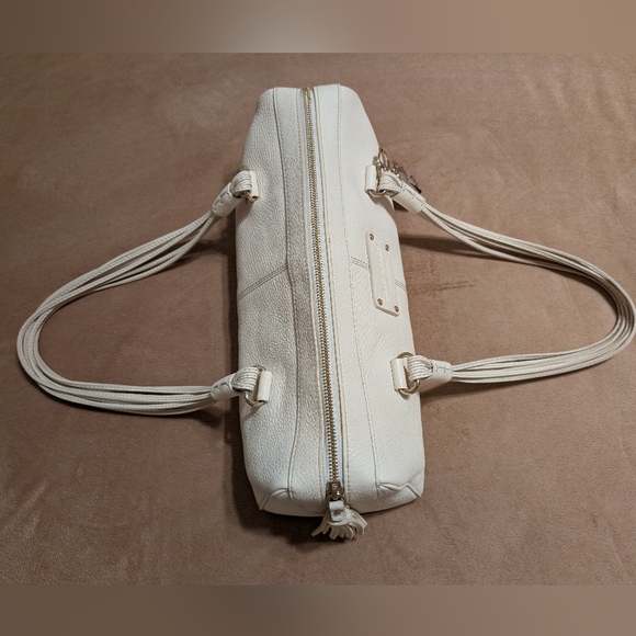 Kate Spade® NY Barrel Bag Added Tinsel & Silver Spade Charms With Key Ring - Picture 13 of 16